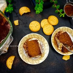 Coffee biscuit pudding A picture of Coffee biscuit pudding.