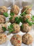 Albóndigas de Cerdo Asado y vegetales