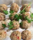 Albóndigas de Cerdo Asado y vegetales