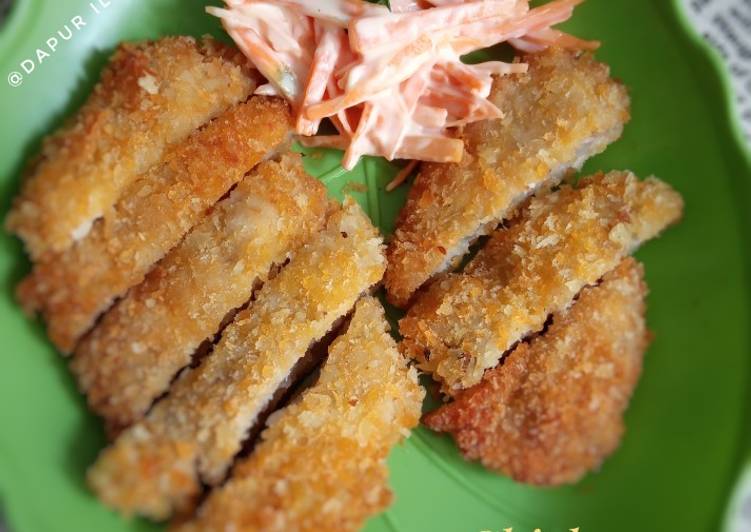 Resep Chicken katsu with simple salad Bikin Ngiler