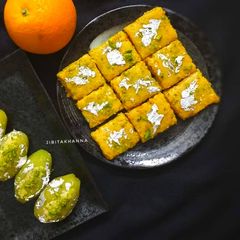 A picture of Orange Burfi.