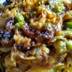 A picture of Cabbage coconut stir fry.