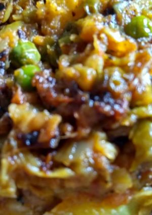 A picture of Cabbage coconut stir fry.