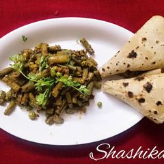 French beans bhaji A picture of French beans bhaji.