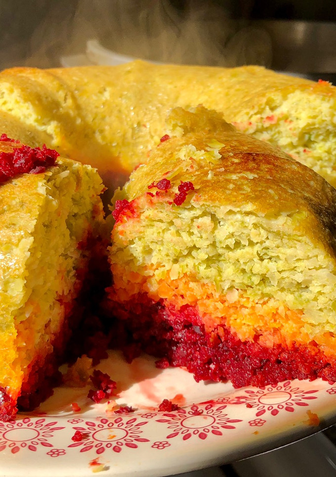 Una foto de Budín tricolor Sin Tacc | sin gluten | apto celíaco