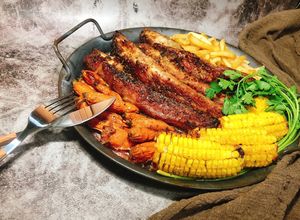 Hình của món Dẻ Sườn Nướng Sốt Thái - BBQ Pork Rib with Thai Sauce.