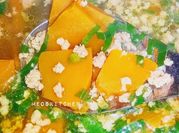 A picture of kabocha no bake cheesecake
