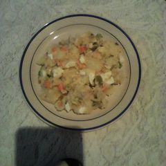 A picture of Cozido(potatoes and eggs salad).