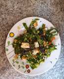 Ensalada de acelga y queso azul.