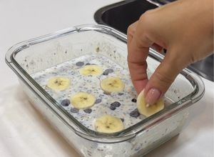 صورة لوصفة فطور البروتين بالشوفان والموز 🍌