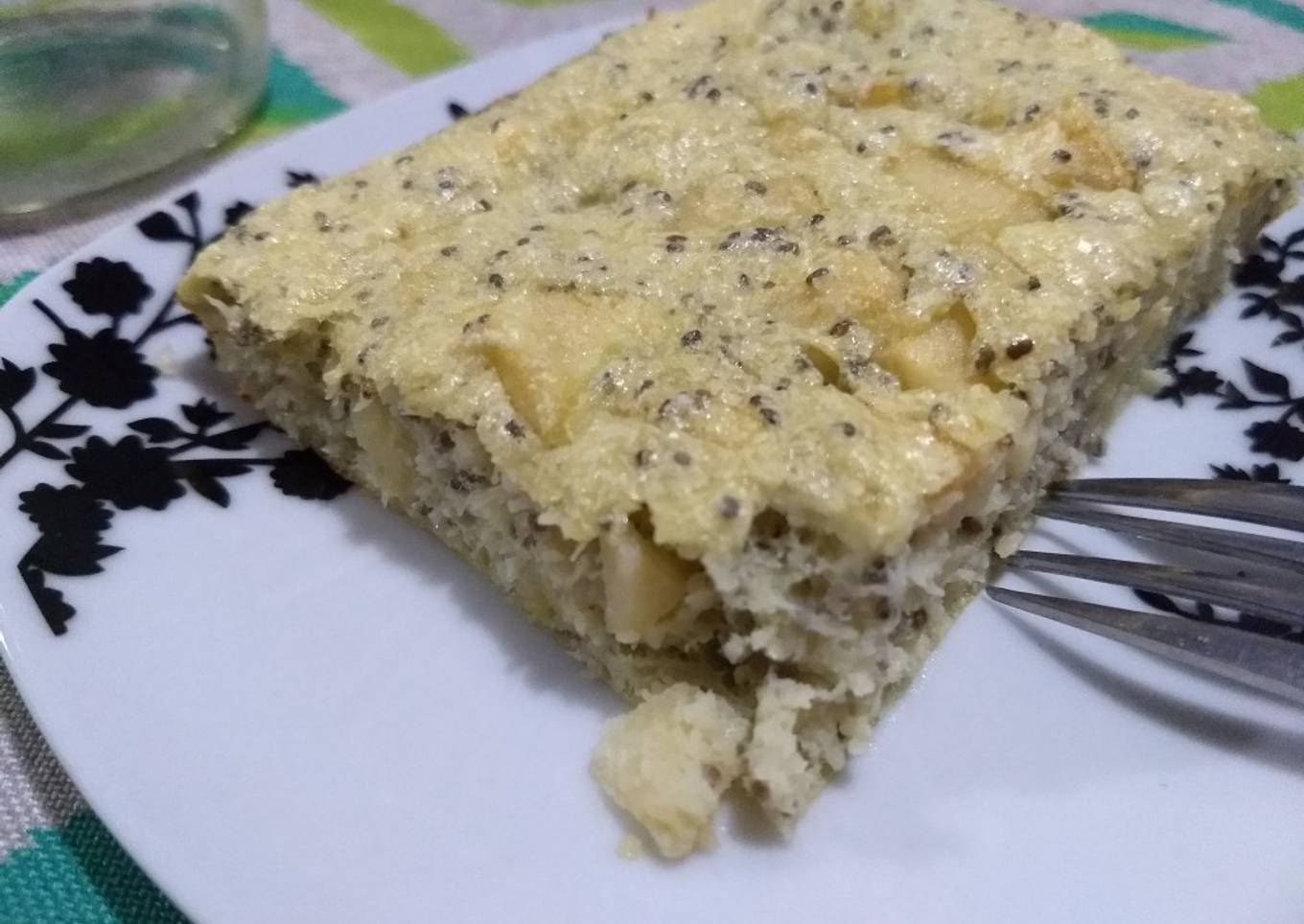 Budín de coco, chía y manzana (Sin harinas ni azúcar)