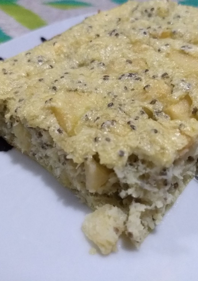 Una foto de Budín de coco, chía y manzana (Sin harinas ni azúcar)