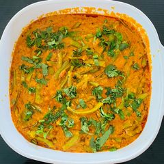 Dhaba style Guvarnu shaak (Cluster beans curry) A picture of Dhaba style Guvarnu shaak (Cluster beans curry).