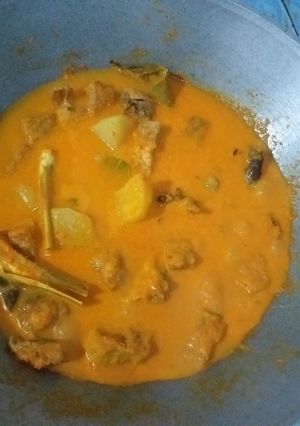 Foto resep Menu Keluarga [Kari Ayam dengan kentang+tempe]