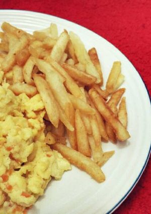Foto resep Morning Scrambled Egg with French Fries