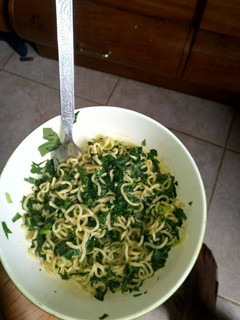 A picture of Noodles and veggies.
