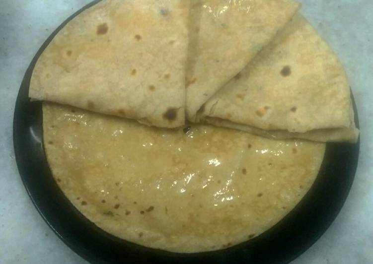 Recipe of Homemade Phulka roti with kasuri methi