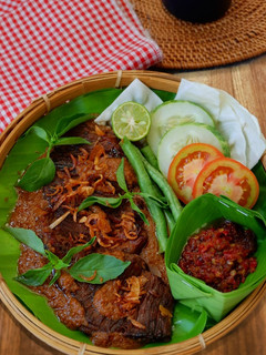 Foto resep Gepuk bakar sambal kacang