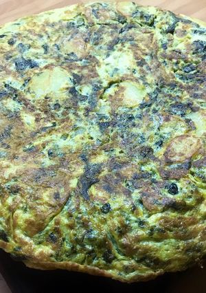 Una foto de Tortilla de espinaca y patata