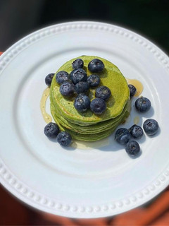 Una foto de Pancakes de espinaca saludables