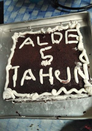 Foto resep Brownies ulang tahun