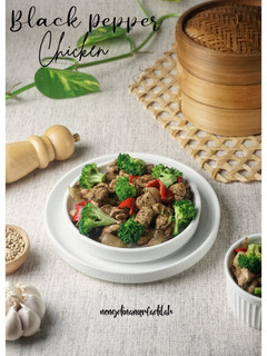 Foto resep Black Pepper Chicken / Ayam Lada Hitam / Fillet Ayam
