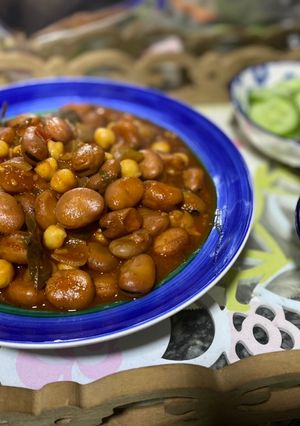 صورة لوصفة فول وحمص بطريقتى