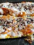 Zucchini relleno con mix de semillas