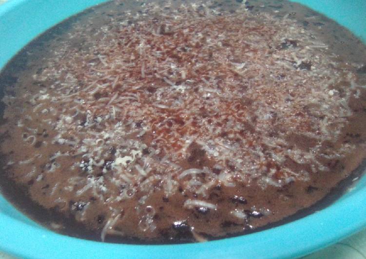 Puding Cokelat Melon topping Keju