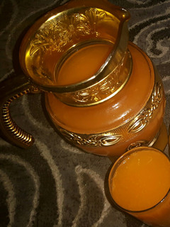 A picture of Carrot and passion juice #author marathon.