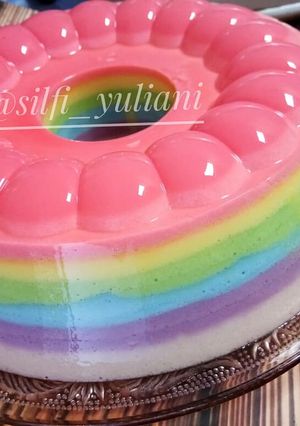 Foto resep Puding busa pelangi
