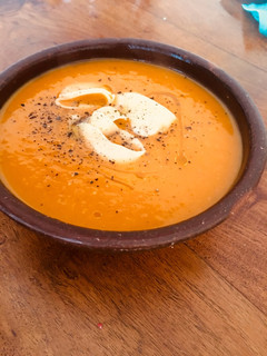 Una foto de Sopa crema de calabaza (zapallo anco)