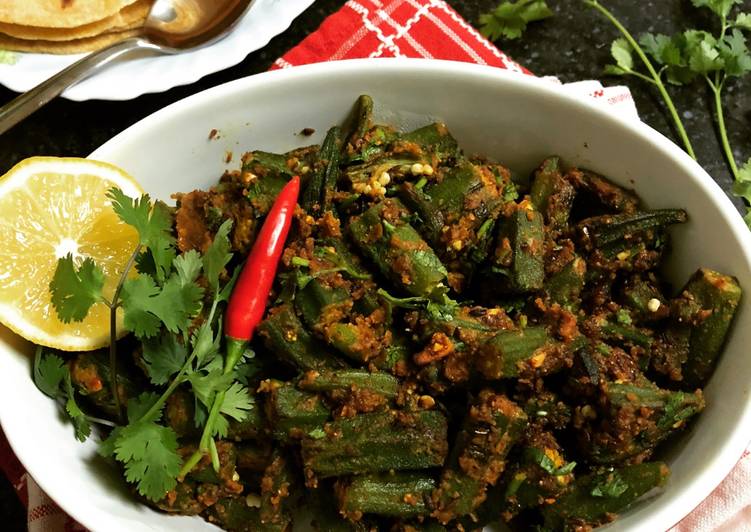 Simple Way to Make Favorite Besani Garlic Bhindi