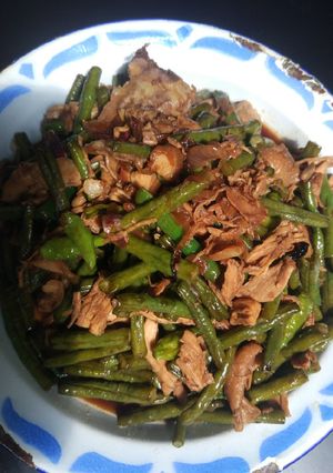 Foto resep Kacang Panjang Ranjau Ayam