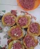 Tostones rellenos a lo cubano