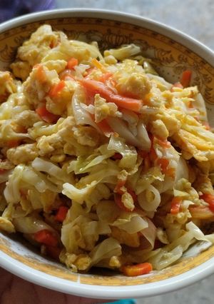 Foto resep Orak arik telur kol wortel
