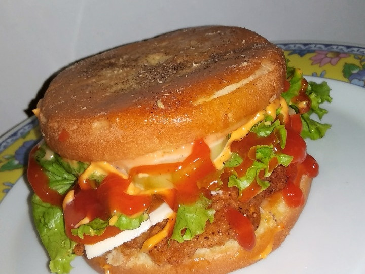 Resep Burger (Krabby Patty)🍔 Anti Gagal