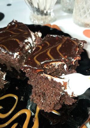 صورة لوصفة بسكويت خفيف مشرب بذوق 🍫 و 🍓 😋