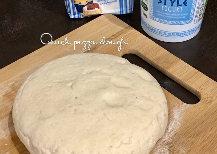 Simple &amp; quick pizza dough (no yeast, just 2 ingredients)