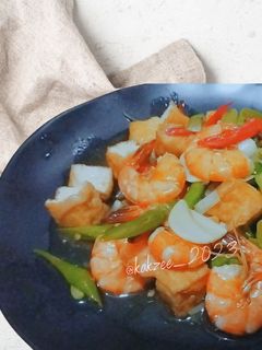 Foto resep Tumis Udang Buncis Tahu Saus Tiram