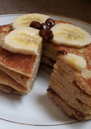 صورة لوصفة بان كيك بالموز 🍌