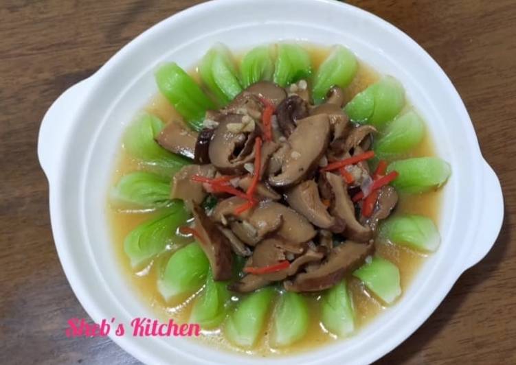 Resep Bok Choy Shitake Mushroom dish for dinner, Lezat Sekali