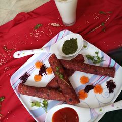 Garden Beet and carrot parathas A picture of Garden Beet and carrot parathas.