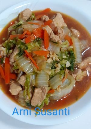 Foto resep 21.Daging Ayam Tumis Sawi Putih