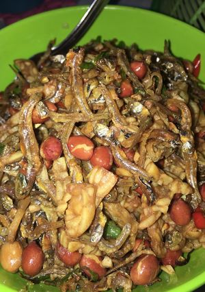 Foto resep Ikan bilis sambal ijo