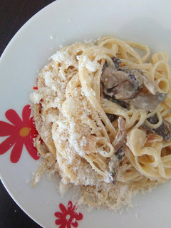 Una foto de Salsa de parmesano, roquefort y setas para pasta