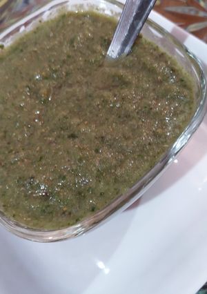 A picture of Anar dana chutney.