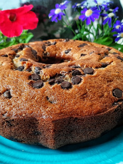 Una foto de Torta de banana y chips de chocolate 🍫🤤
