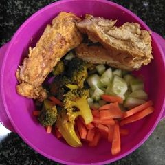 A picture of Chicken and Veggie Salad.
