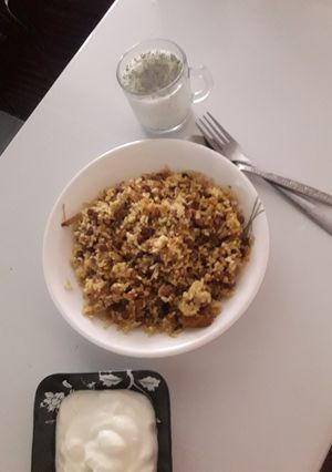 عکسی از دستور عدس پلو با کشمش
